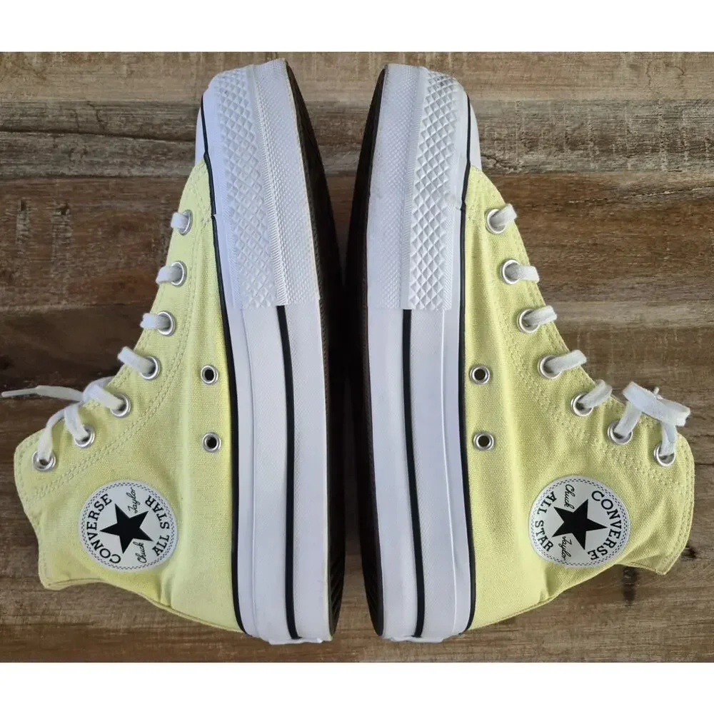 Converse Chuck Taylor All Star Lift High Top Sneakers in Light Citron Size 7